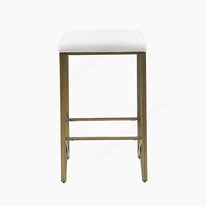 Backless Upholstered Counter Stool, 26"H