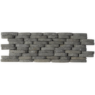Picturesque 11 in. x 4 in. Stacked Sliced Wall Mosaic