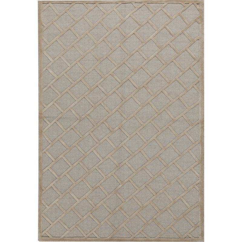 Wool Geometric Area Rug, Rectangle 5'9" x 8'9"