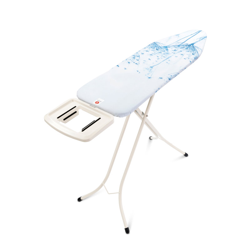 Brabantia Size B Medium Ironing Board with Solid Steam Iron Rest, Cotton Flower