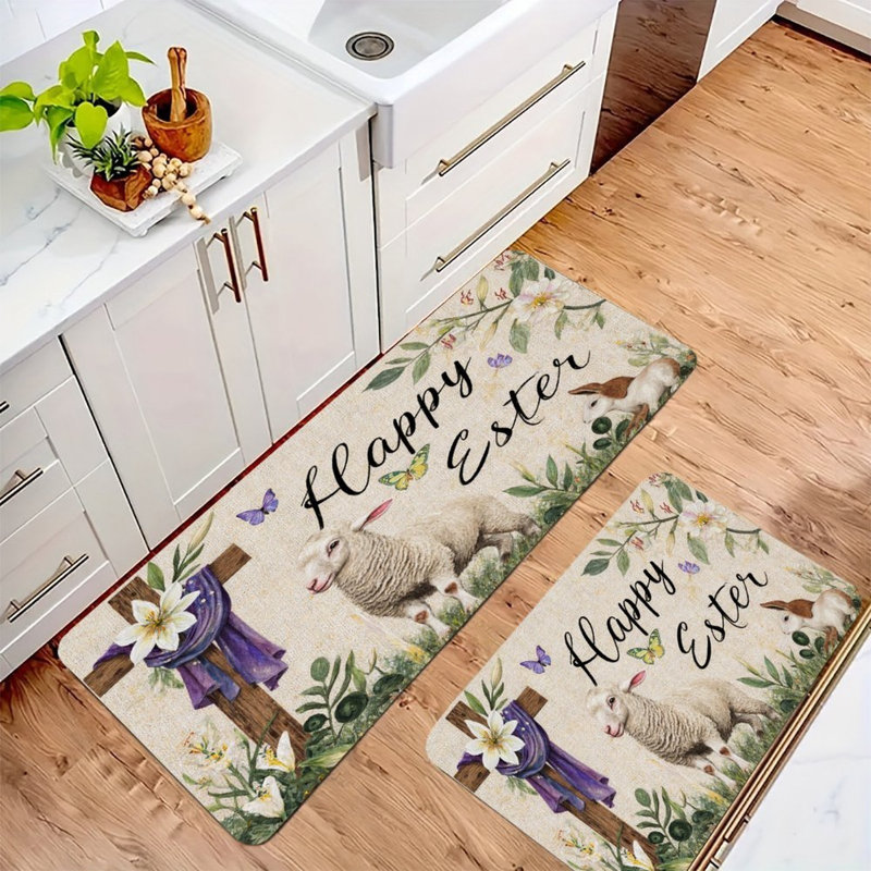 Tapis de cuisine antidérapant 2 pièces