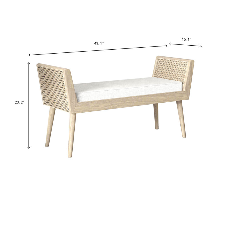 Banc en bois, Blanc