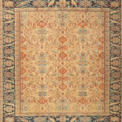 Tapis oriental gris / brun / vert