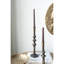 Ensemble de 2 porte-bougies sculpturaux en fer noir
