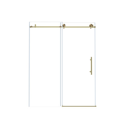 Frameless Sliding Shower Door with Safety Film and Smooth Track System