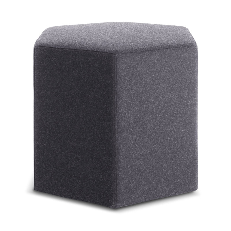Hecks Hexagon Ottoman, Vesper Charcoal