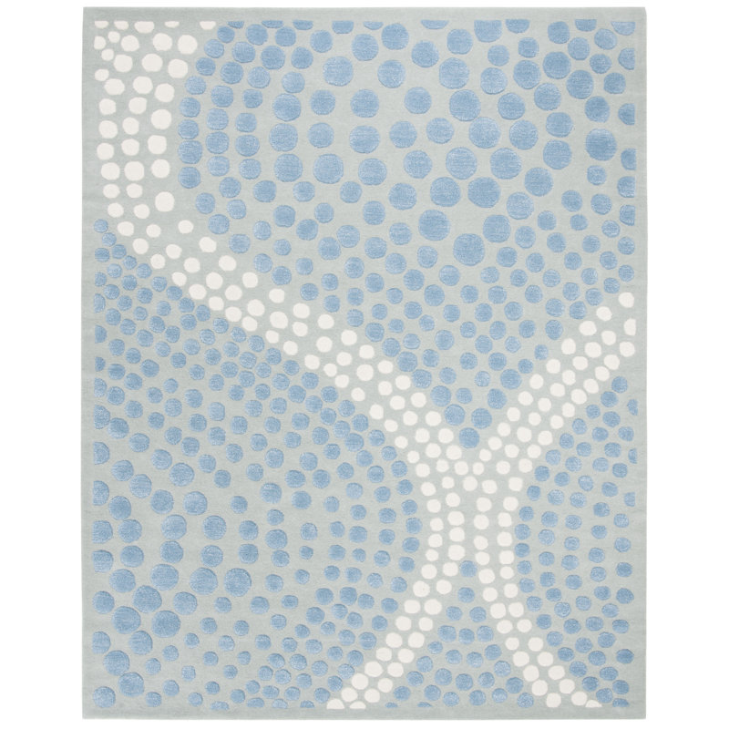 Candelo Hand Tufted Wool And Viscose Abstract Rug, Rectangle 7'6" x 9'6"