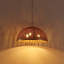 Luminaire suspendu dôme en rotin 18 po 3 lumières Coastal Boho