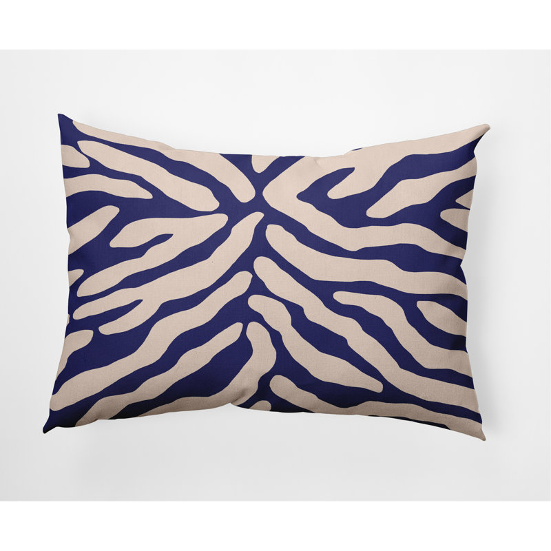 Coussin lombaire intérieur / extérieur Animal Stripe, Mauve