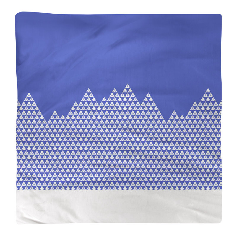 Polyester Geometric Square Napkin, Blue, Polyester Twill, 0.1" H x 22" W x 22" D