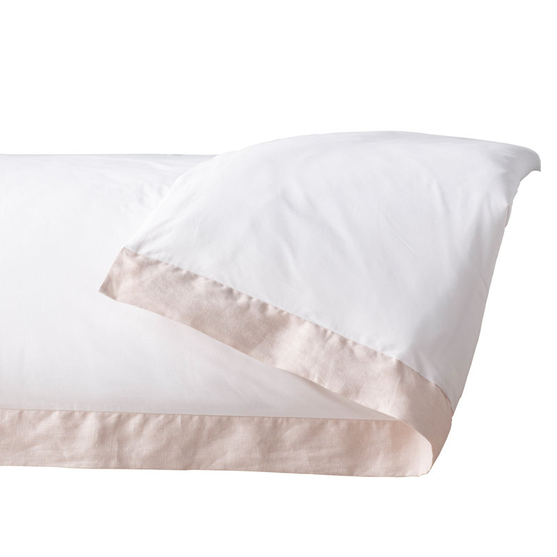 Mandalay Cuff Cotton Duvet Cover, Blush, King