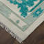 Karina Hand Knotted Wool Oriental Area Rug in Ivory/Green/Gray/Blue-1267223962
