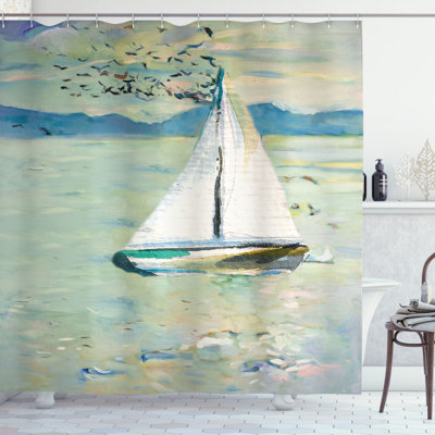 Shower Curtain with Hooks Included
