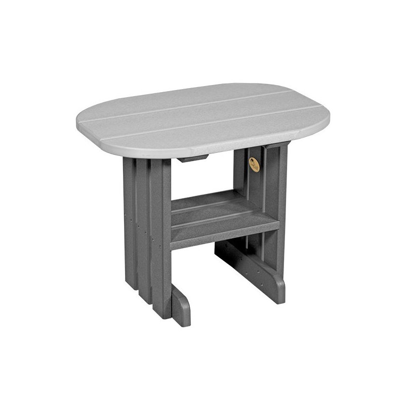 Table d’appoint en plastique Azusa, Gris tourterelle, Ardoise