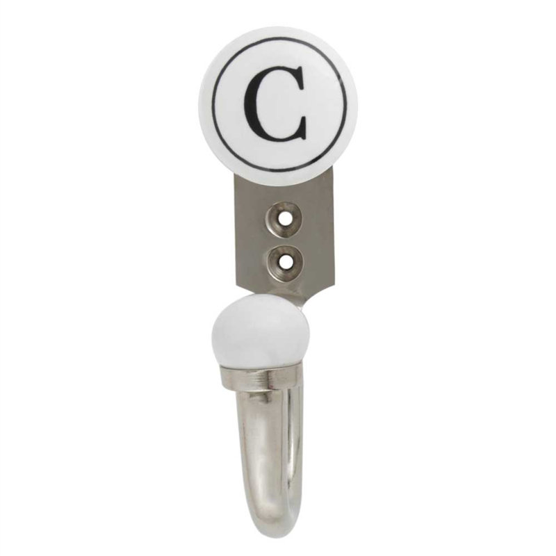 Letter C Ceramic Wall Hook