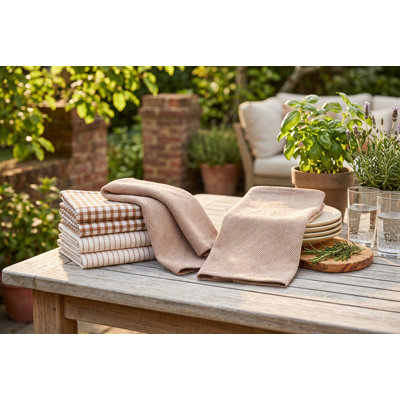 S&CO 4-Pack Woven Terry Cotton Dishcloths, 12x12 inch, Super Absorbent and Textured Kitchen Wash Cloths for Scrubbing and Cleaning, Grey