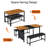 Home Office Set Collapsible Desk And Bench Set Extension Gaming Writing Desk Computer 63 Inch Long Simple Desk Large Executive Work Study Desk  For Small Spaces