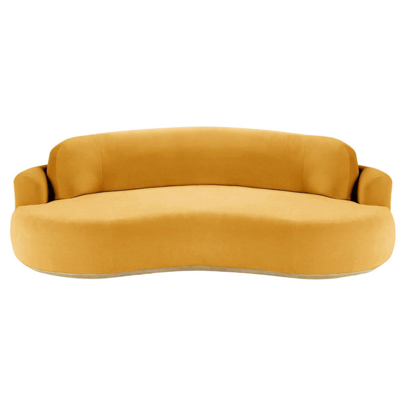 Canapé Nless, Naturel, H 31 po x l 110 po x P 52 po, Velours maïs