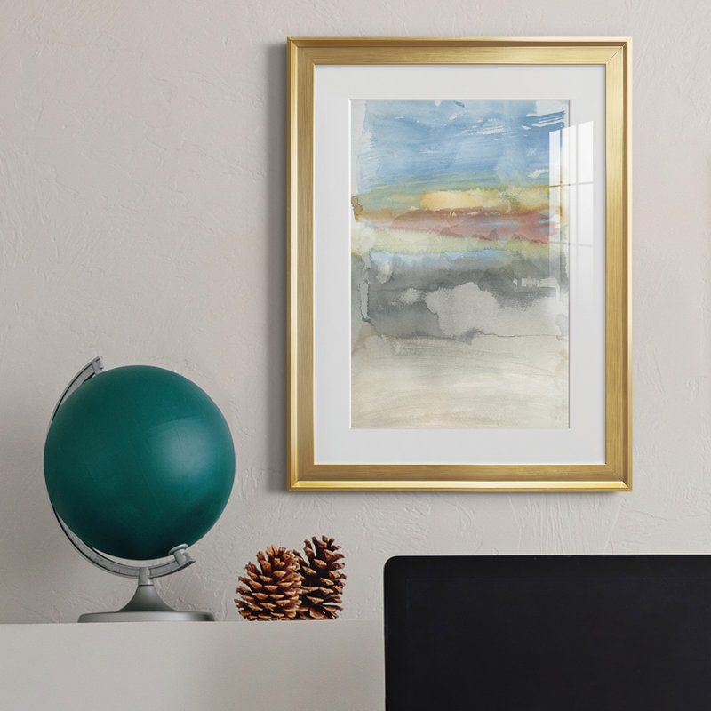 High Desert Sunset I - peinture encadrée, Or, H 18,5 po x l 24,5 po x P 1,5 po
