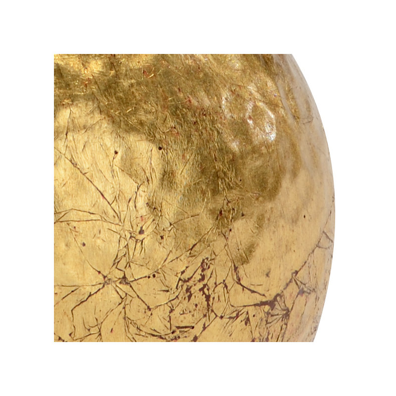 Hammered Ball Sculpture, Gold, 4" H x 4" W x 4" D