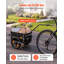 Remorque cargo pour vélo 40 kg (88 lb) 2 en 1, chariot robuste avec housse imperméable, roues de 40 cm (16 po), réflecteurs, cadre en acier au carbone, compatible avec les roues de vélo de 56 à 71 cm (22 à 28 po), pour le transport de marchandises