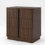 Table de chevet rétro à 3 tiroirs cannelés de 64,5 cm (lot de 2), noyer