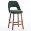 Tabouret de bar rembourré à dossier plein avec structure en bois massif, aucune installation requise-1653969200