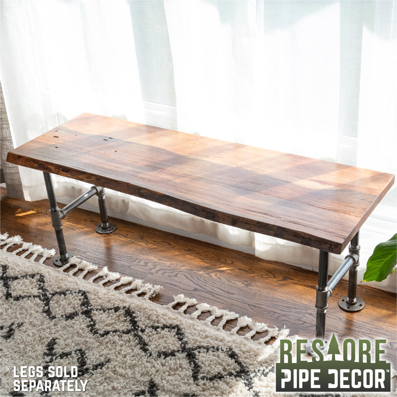 48 In. x 16 In. X 1.25 In. Live Edge Solid Console Table Wood Top, Sunset Cedar