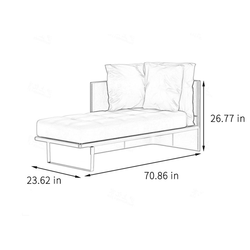 Chaise longue de loisirs simple et confortable, Orienté à droite