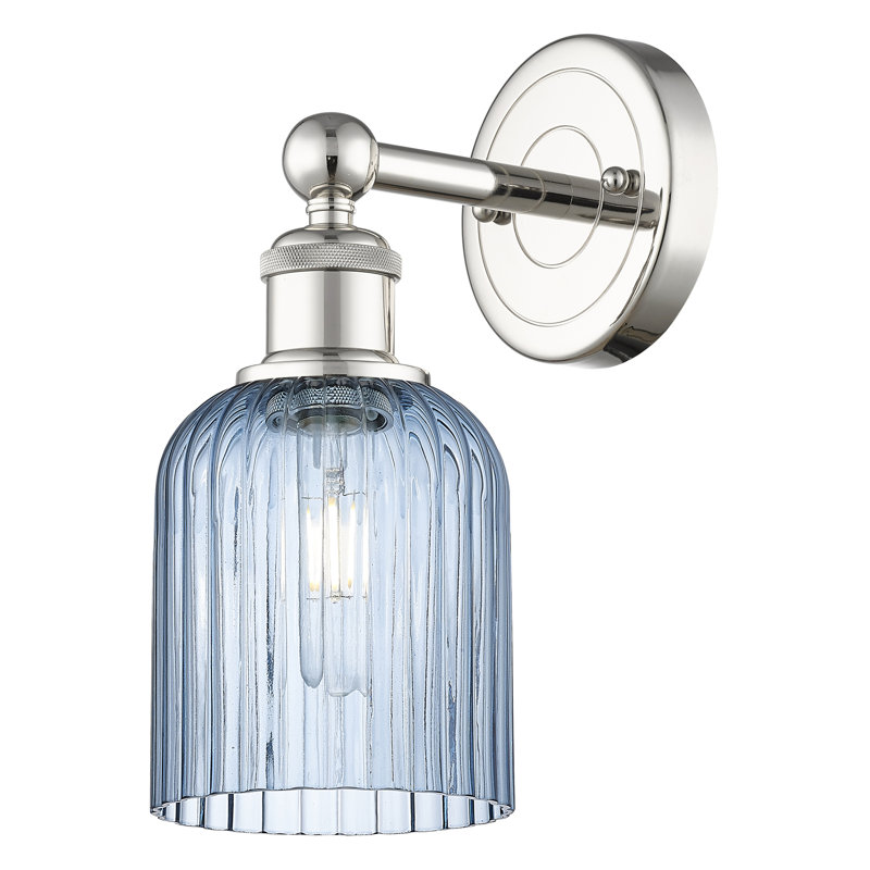 Applique à bras en acier Northgate, Chrome poli, Bleu