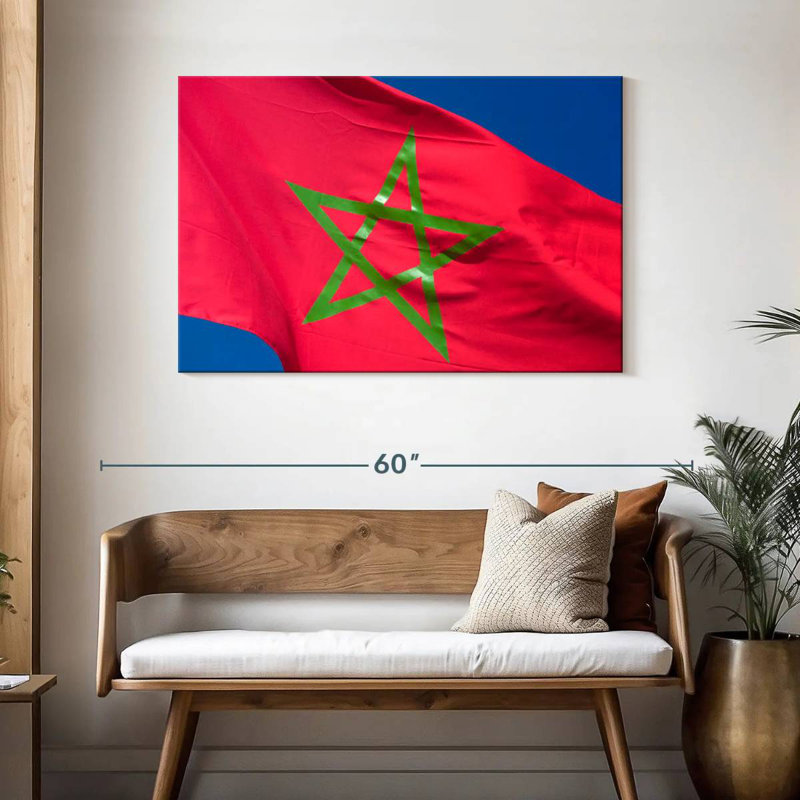 Borges Moroccan Flag, 30" H x 45" W