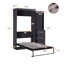 Lit simple gris avec armoire pliable pour le rangement, garde-robe, armoire pliante à 3 grands tiroirs de rangement, couleur-1689369236