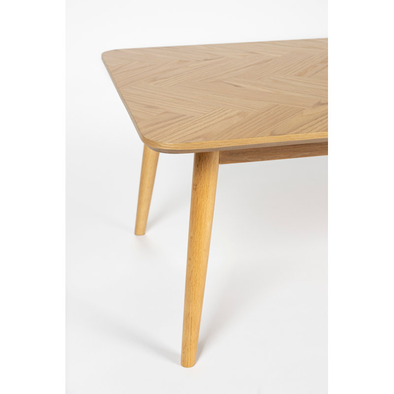 Fabio Solid Wood Coffee Table, Light Brown