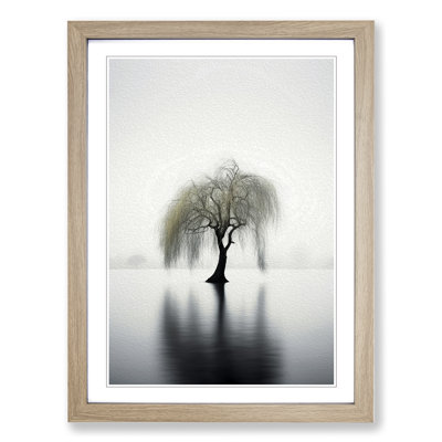 Weeping Willow Minimalism - Framed Print
