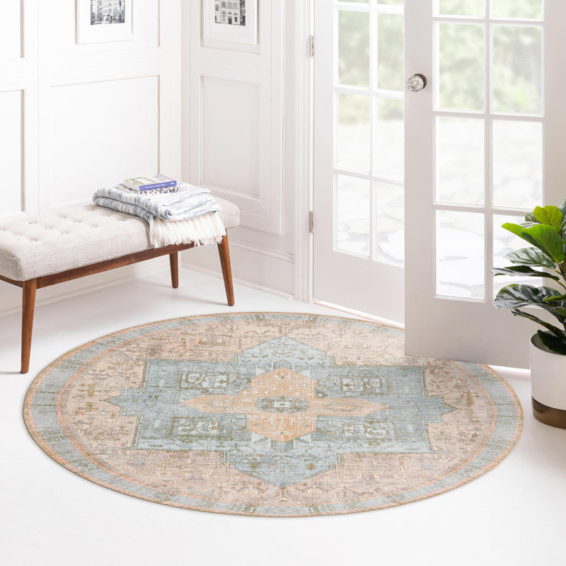 Oppie Geometric Indoor Rug, Round 7'6"