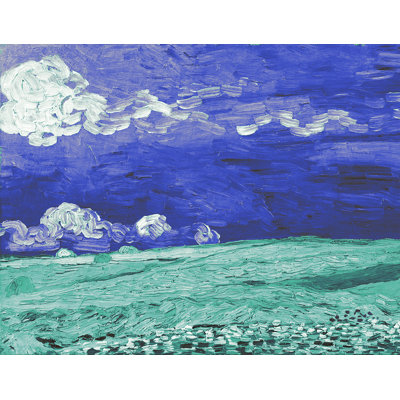 Décalcomanie murale amovible sous thunderclouds wheatfield de van gogh