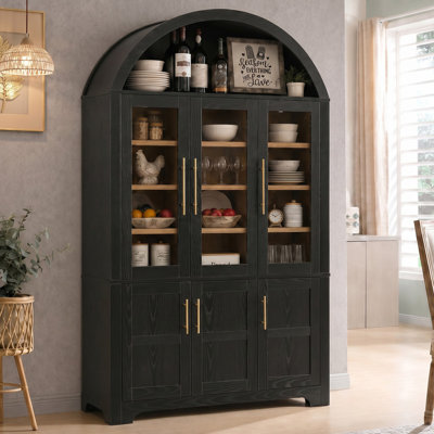 Armoire de rangement de 73 po de hauteur avec garde-manger arqué