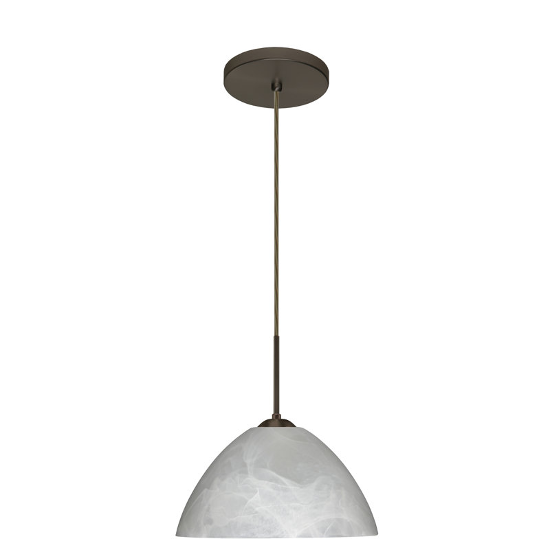 Tessa 1 - Light Single Pendant, Bronze, Marble, Incandescent