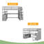 Lit mezzanine double avec bureau et tablettes-985079075