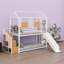 Lit superposé en métal avec glissière et escalier de rangement-1925749858