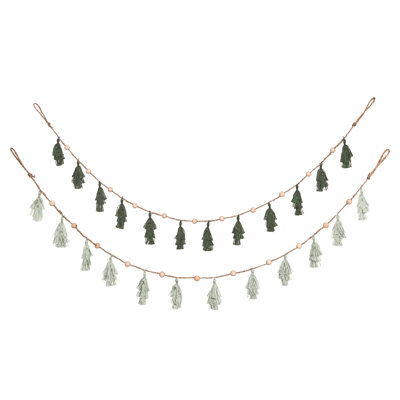 Ensemble de 2 banderoles en tissu 51 po Christmas Tree
