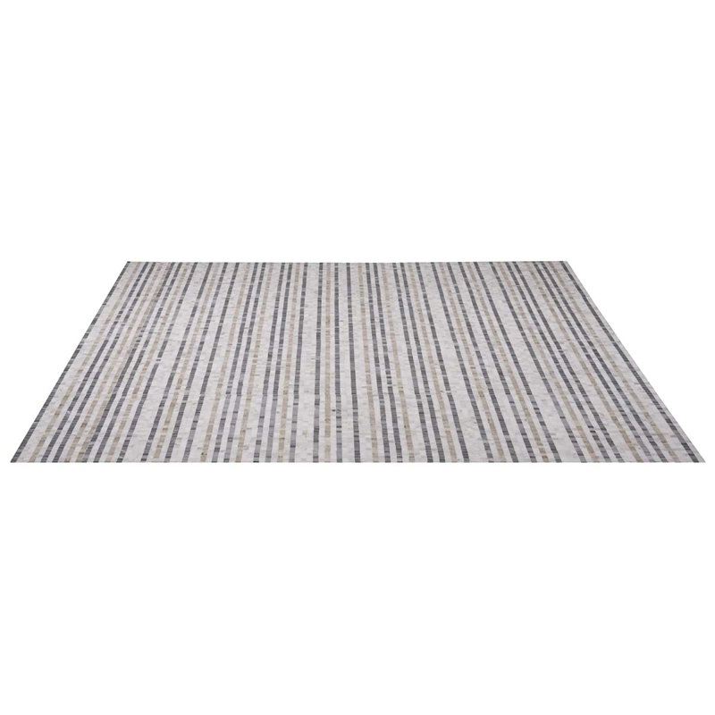 Microsaic Lines Storm Polished Marble Mosaic Tile, Gray