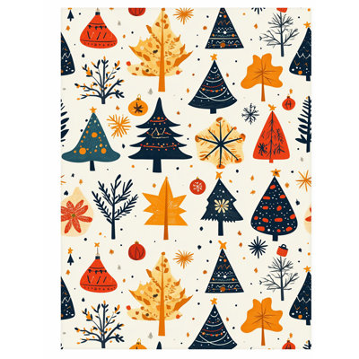 «Holiday Christmas Tree Dreams IV», reproduction d'art moderne sans cadre