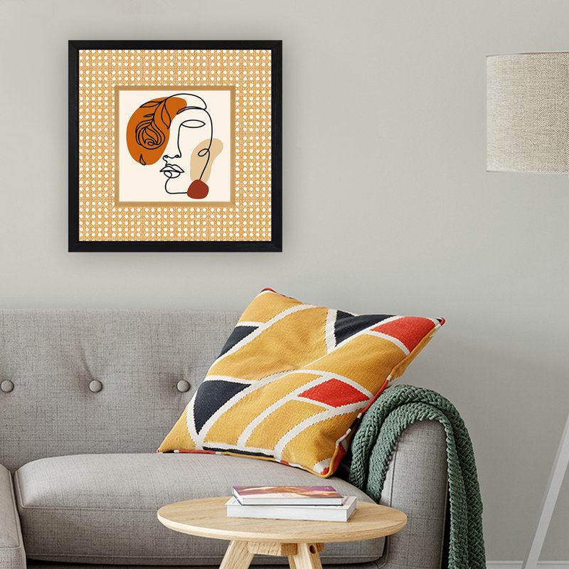 Peinture décorative encadrée, H 20,47 po x l 20,47 po