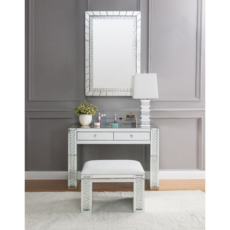 Petit repose-pieds avec miroir et petit repose-pieds pour l'intérieur