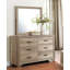 Commode rustique contemporaine à 6 tiroirs avec stratifié en mélamine durable et rangement spacieux pour l'organisation de la chambre à coucher