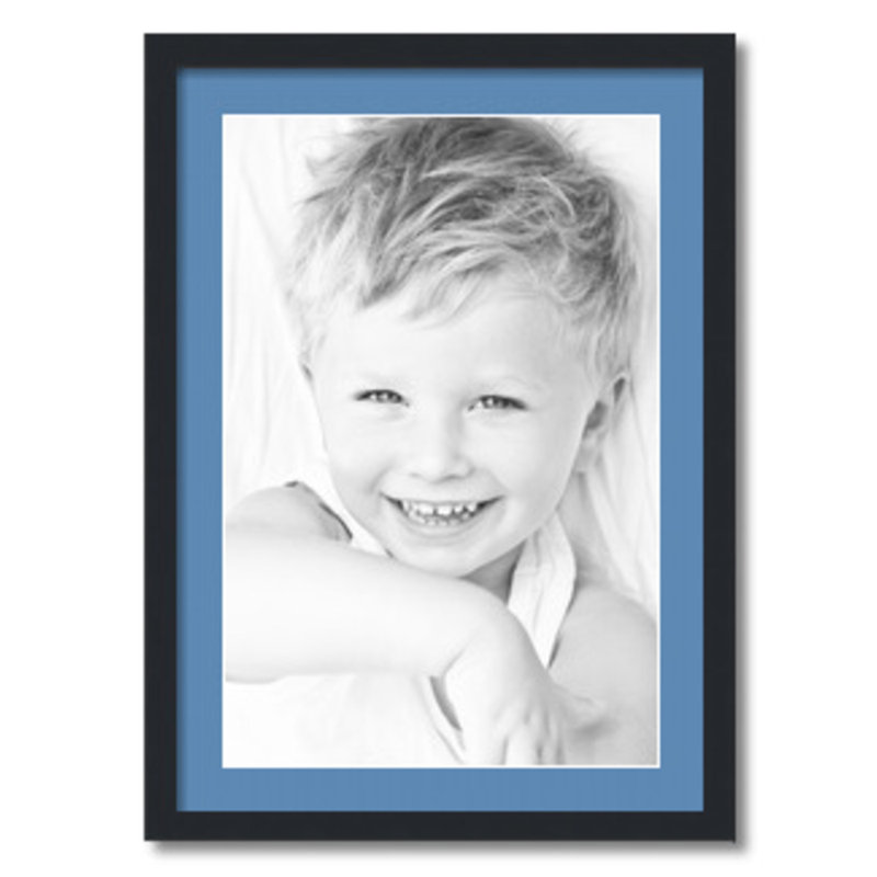 Matte Picture Frame with Mat, Liberty Blue