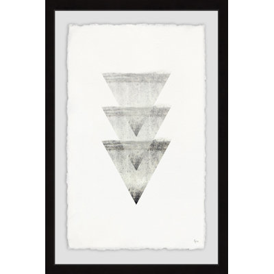 « triple triangle cônes », impression encadrée