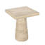 Table d'appoint fabriquée en magnésium, 20 x 20 x 24 po, finition crème, plateau et piédestal carrés, polyvalente pour les tables de chevet, les tables de vestibule, les supports à plantes, la base de piédestal pour maison moderne, l'addition