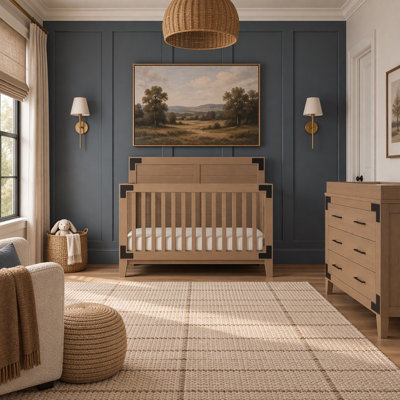 Ensemble de chambre de bébé standard et convertible 3 pièces Lucas